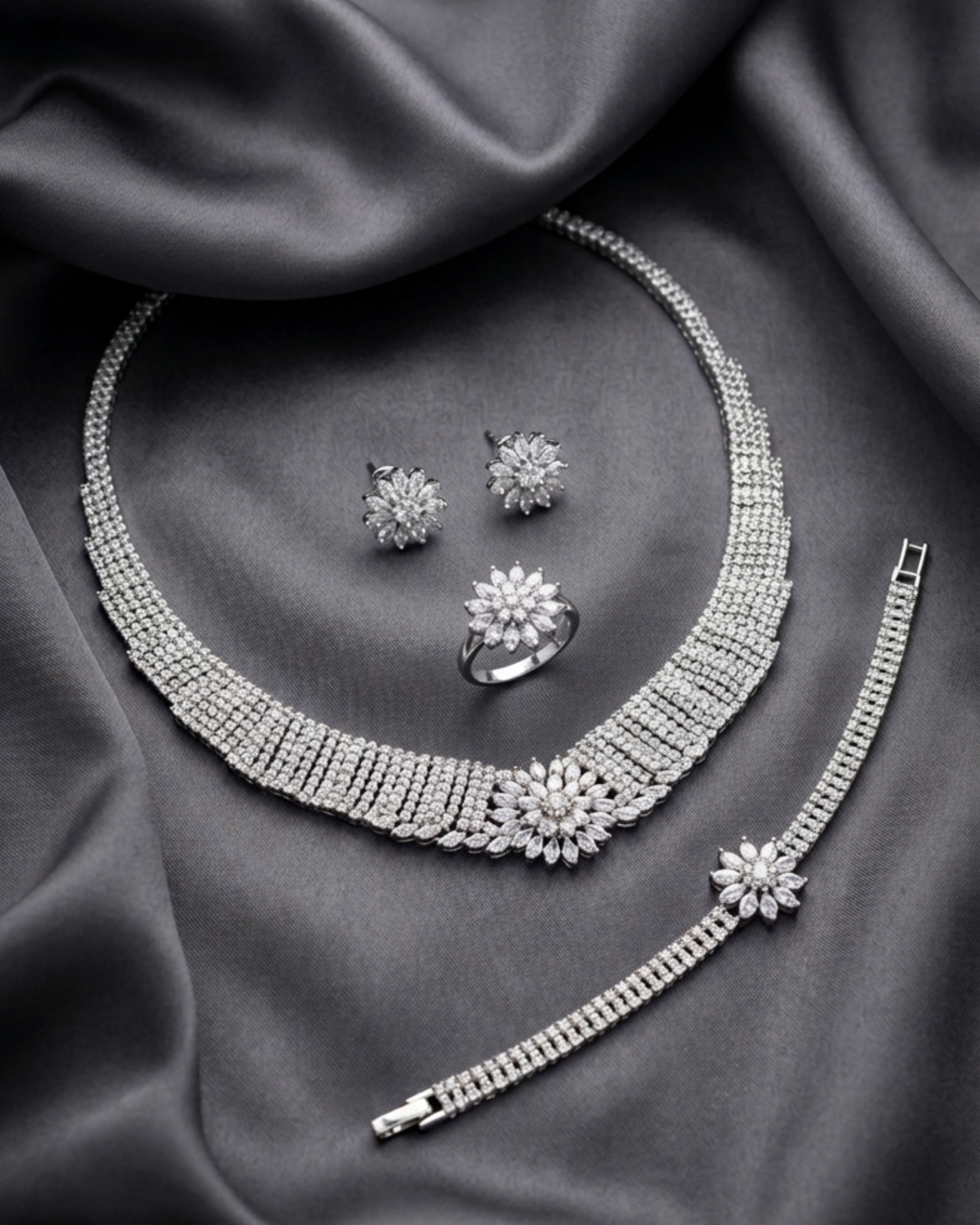 Zircon Combo with bracelet and ring